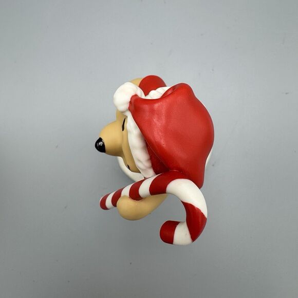 Vtg Disney Pooh & Friends Pooh Figurine Santa Wishing You the Sweetest Holiday.. - Picture 4 of 16